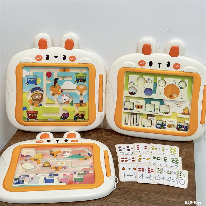 BẢNG VẼ NAM CHÂM HÌNH THỎ DỄ THƯƠNG - DI CHUYỂN HẠT BẰNG BÚT NAM CHÂM